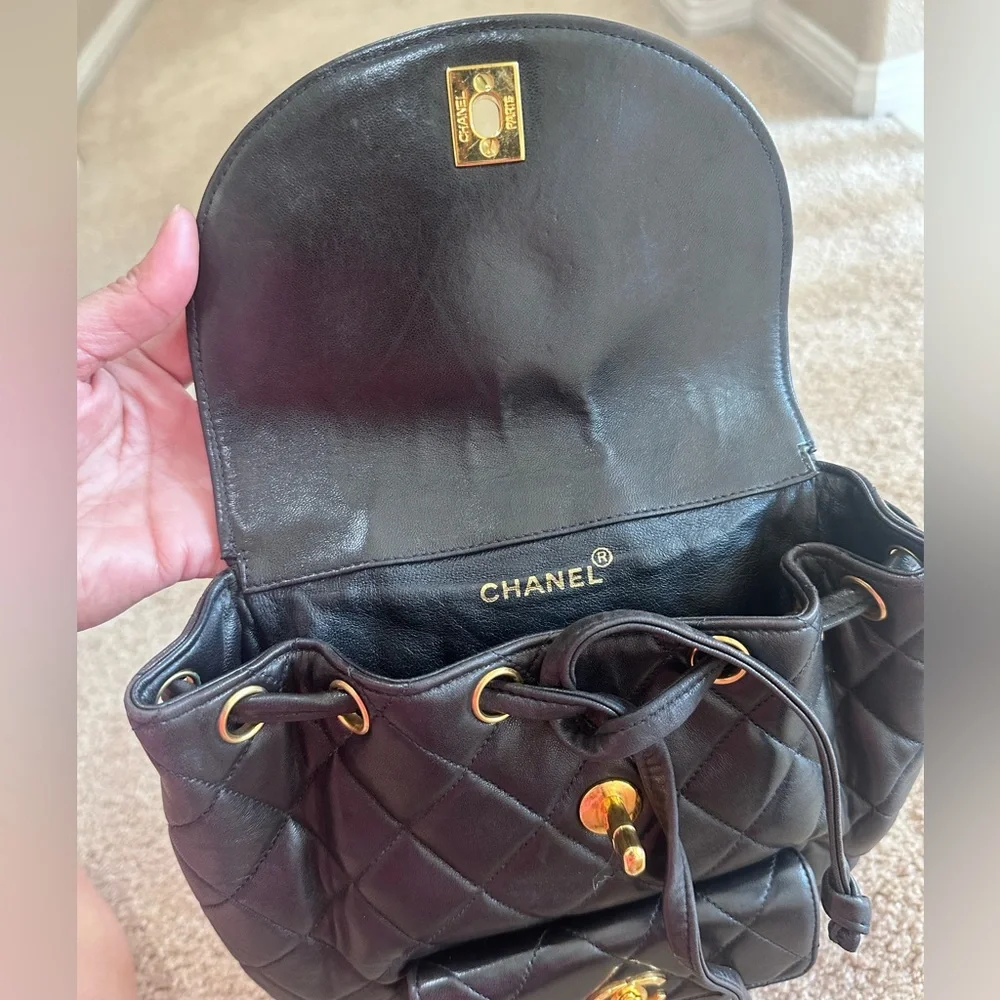 SOLD Chanel Duma Backpack Black Vintage - Picture 12 of 16